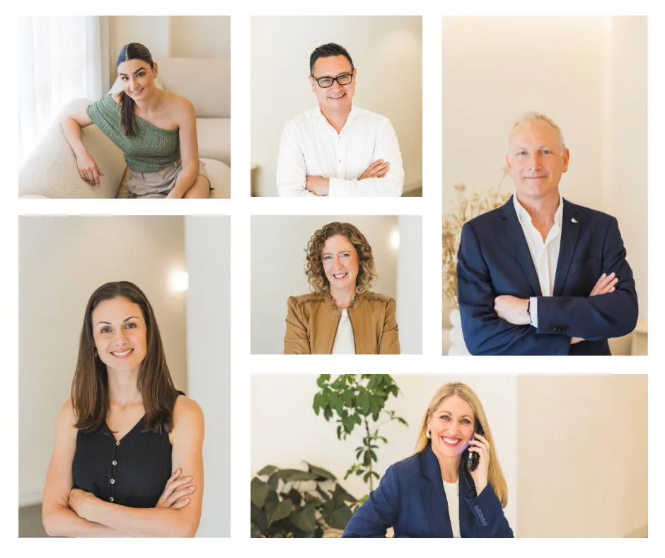 Collage of professional brand photos from a previous MPIAD group program
